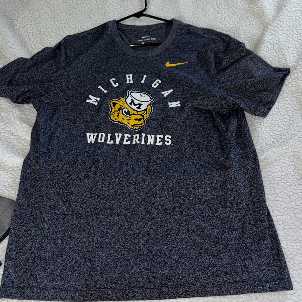 Michigan Wolverines Nike Heathered Navy Michigan Wolverines Tee